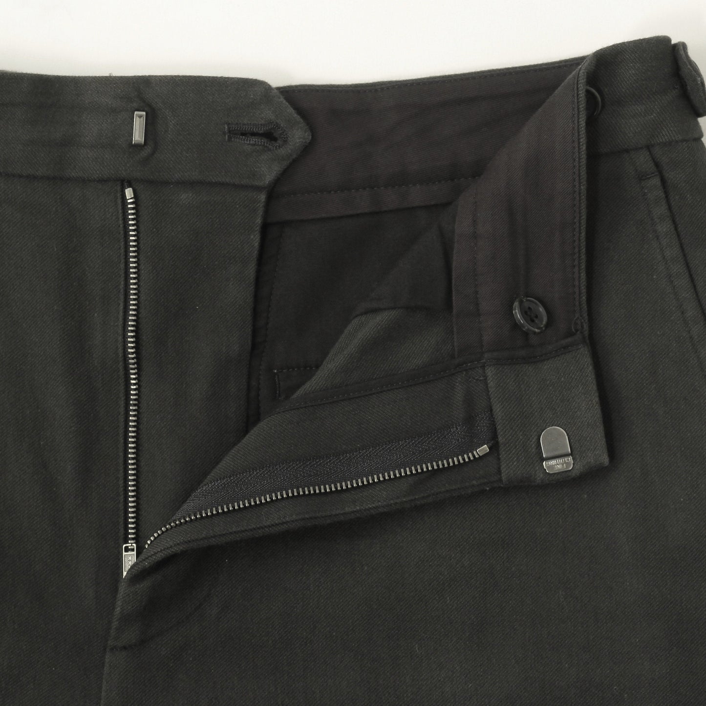 WASHED COTTON TWILL TROUSERS