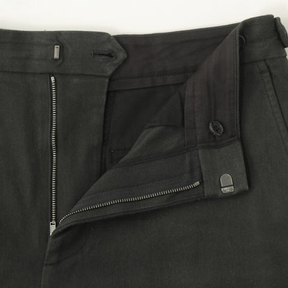 WASHED COTTON TWILL TROUSERS