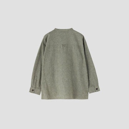 COTTON LINEN CHAMBRAY SHIRT