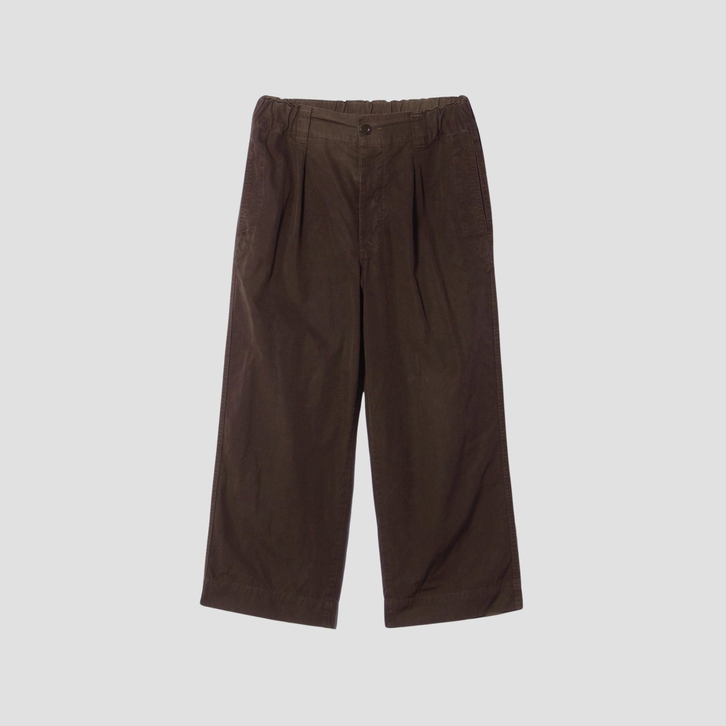 FINE COMPACT COTTON POPLIN TROUSERS