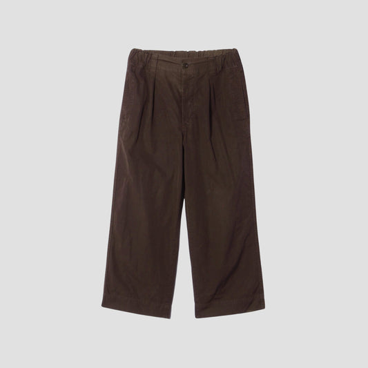 FINE COMPACT COTTON POPLIN TROUSERS