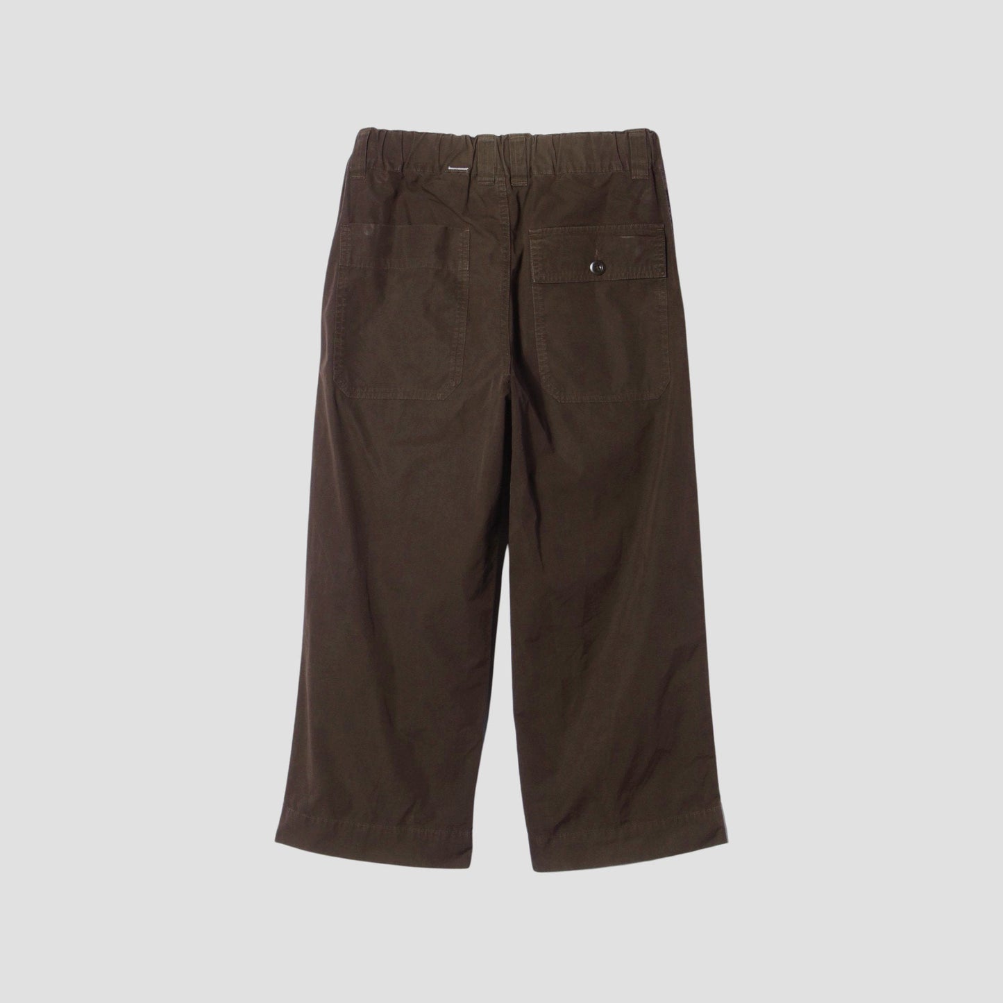 FINE COMPACT COTTON POPLIN TROUSERS