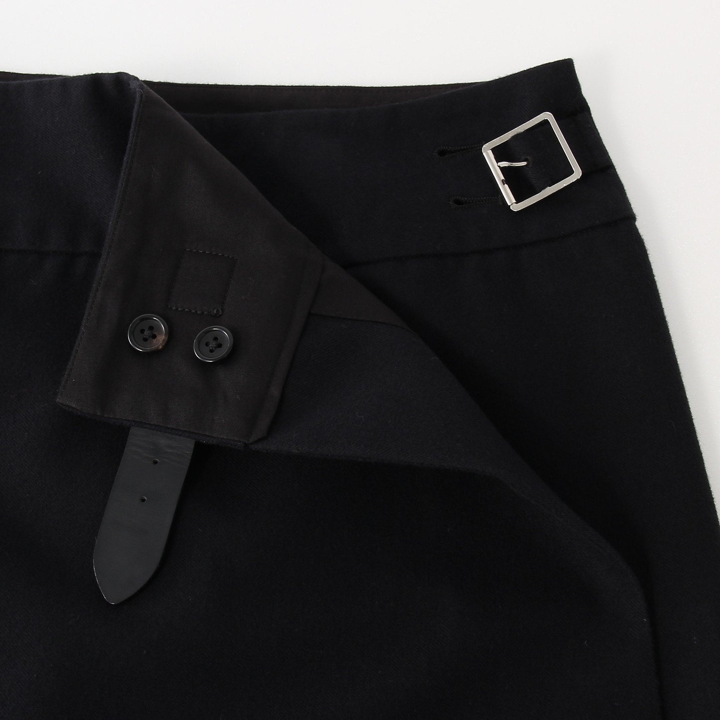 BRUSHED COTTON WOOL SKIRT