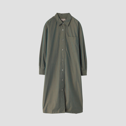 YARN DYED COTTON POPLIN DRESS