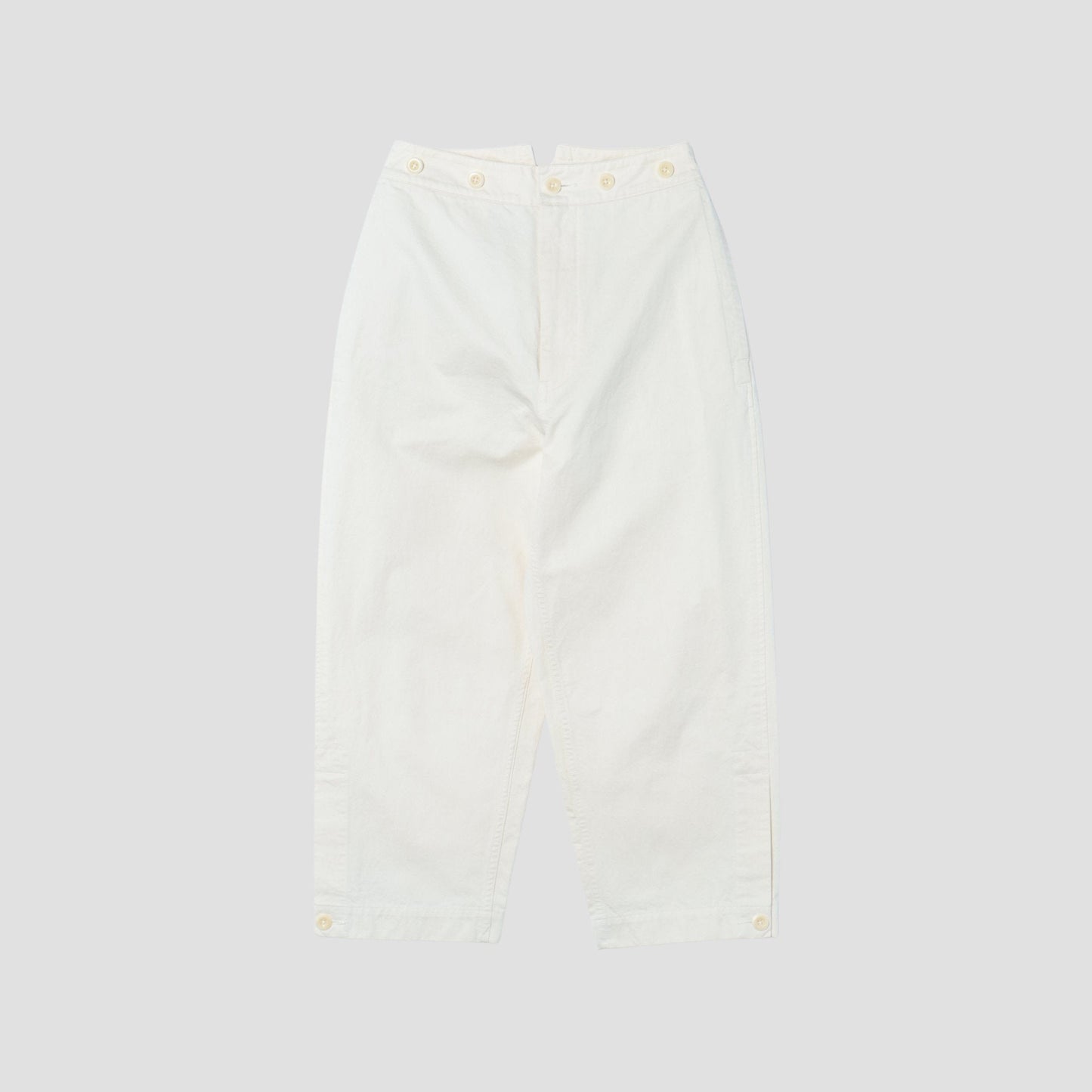 WASHED COMPACT COTTON TROUSERS