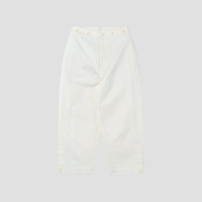 WASHED COMPACT COTTON TROUSERS