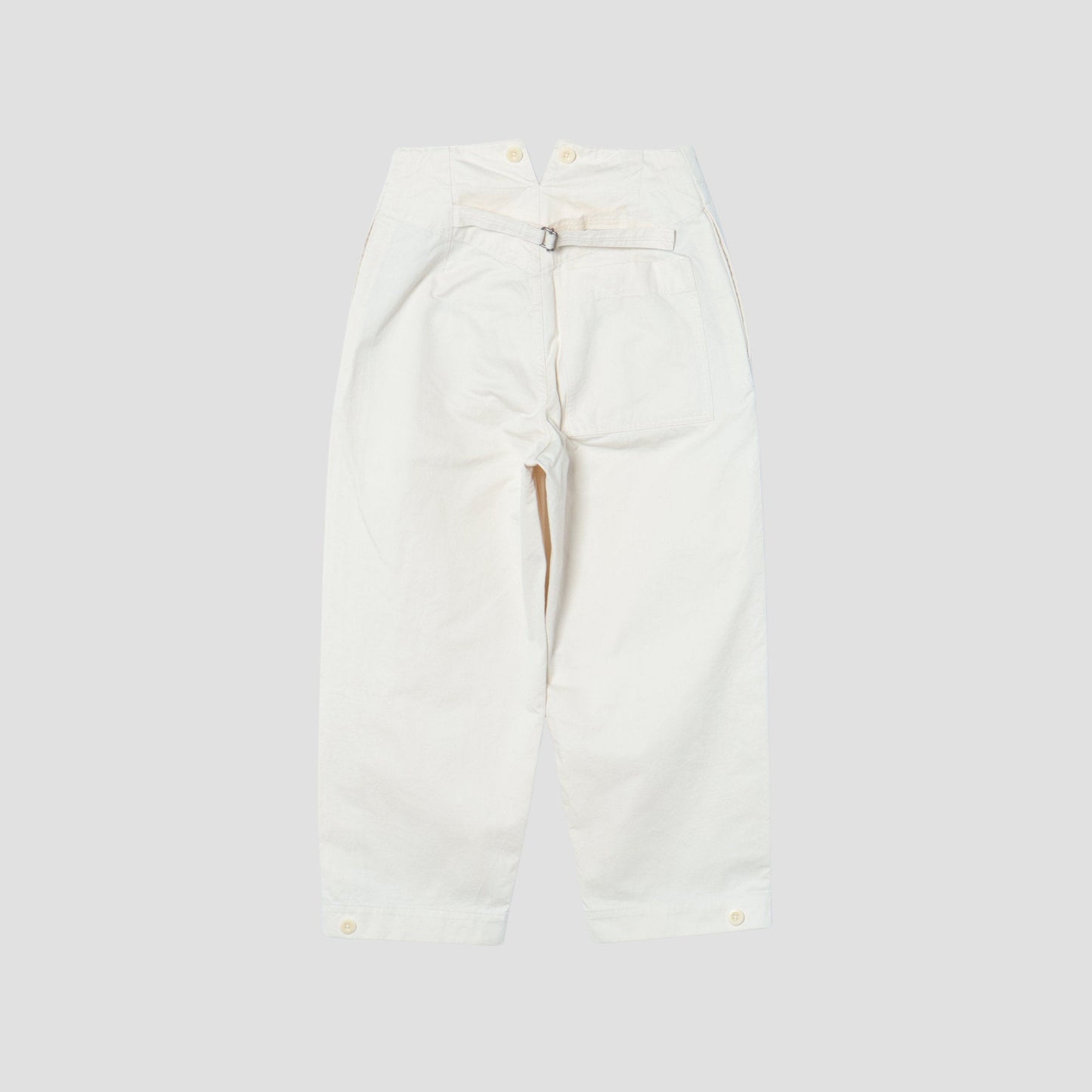 WASHED COMPACT COTTON TROUSERS