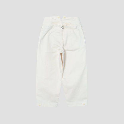 WASHED COMPACT COTTON TROUSERS