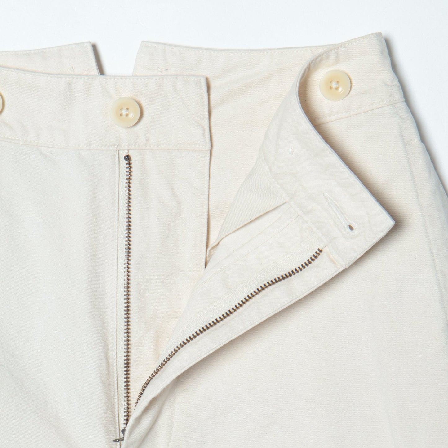WASHED COMPACT COTTON TROUSERS