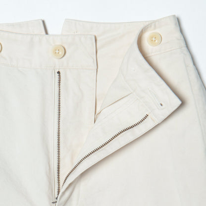 WASHED COMPACT COTTON TROUSERS