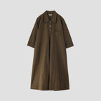 FINE PLAINWEAVE COTTON LINEN DRESS