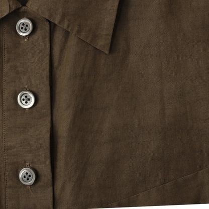 FINE PLAINWEAVE COTTON LINEN DRESS