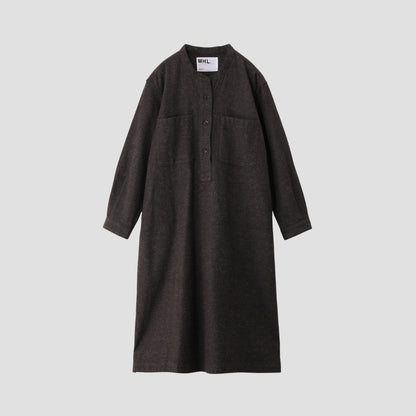 WOOL COTTON TWILL DRESS