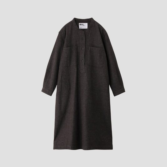 WOOL COTTON TWILL DRESS