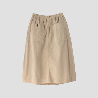FINE COMPACT COTTON POPLIN SKIRT