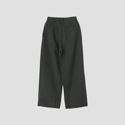 HIGH TWIST COTTON LINEN TROUSERS