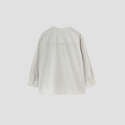 TRAM STRIPE COTTON SHIRT