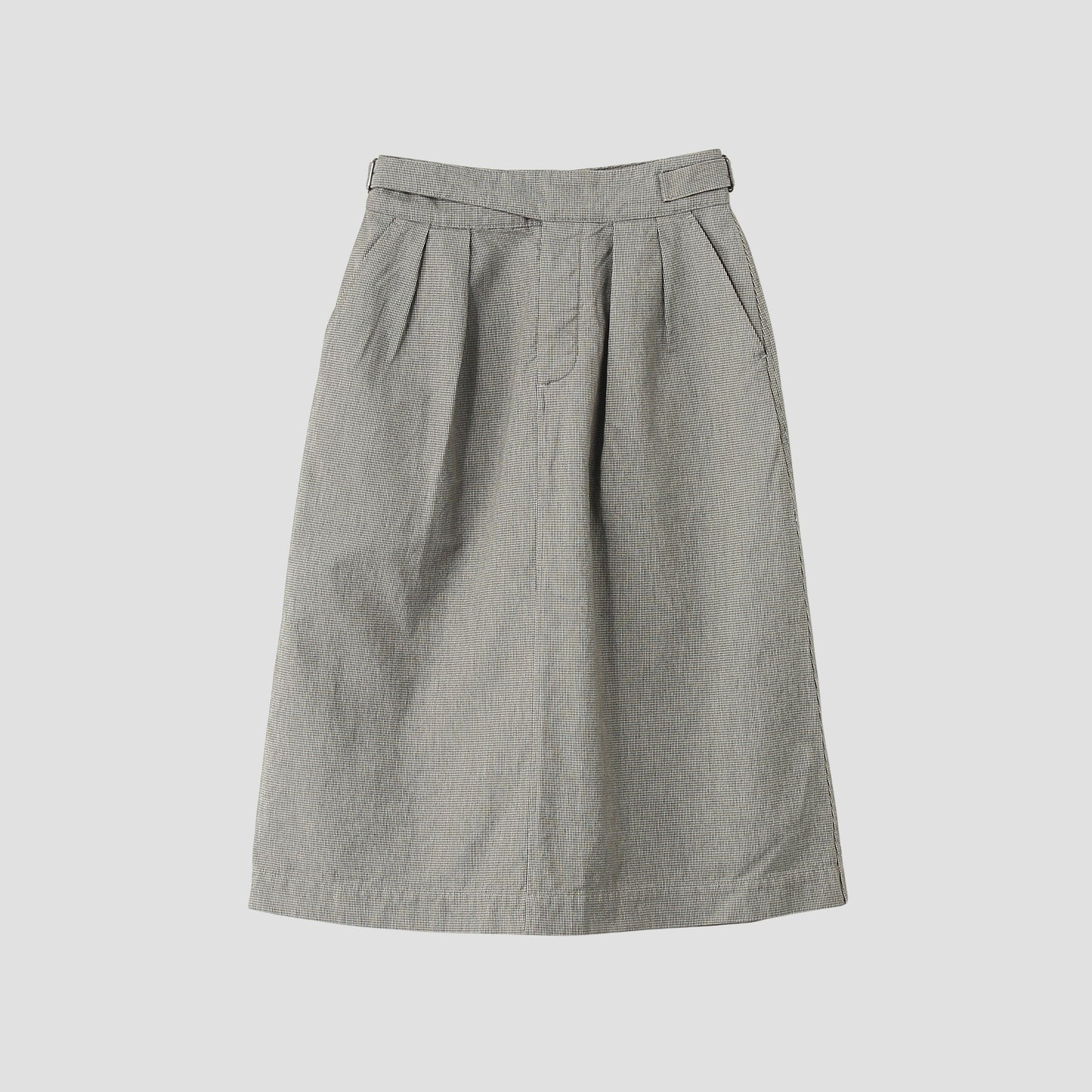CHEF CHECK COTTON WOOL SKIRT