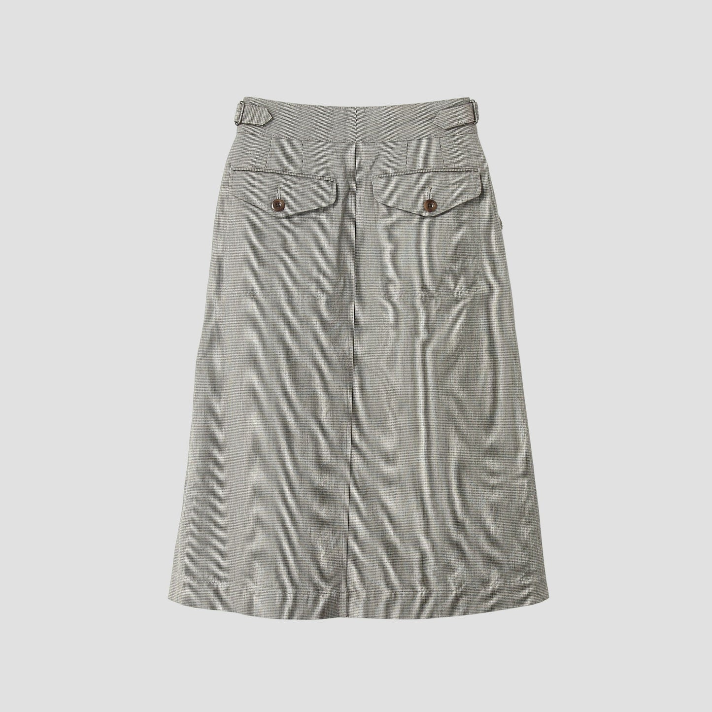CHEF CHECK COTTON WOOL SKIRT