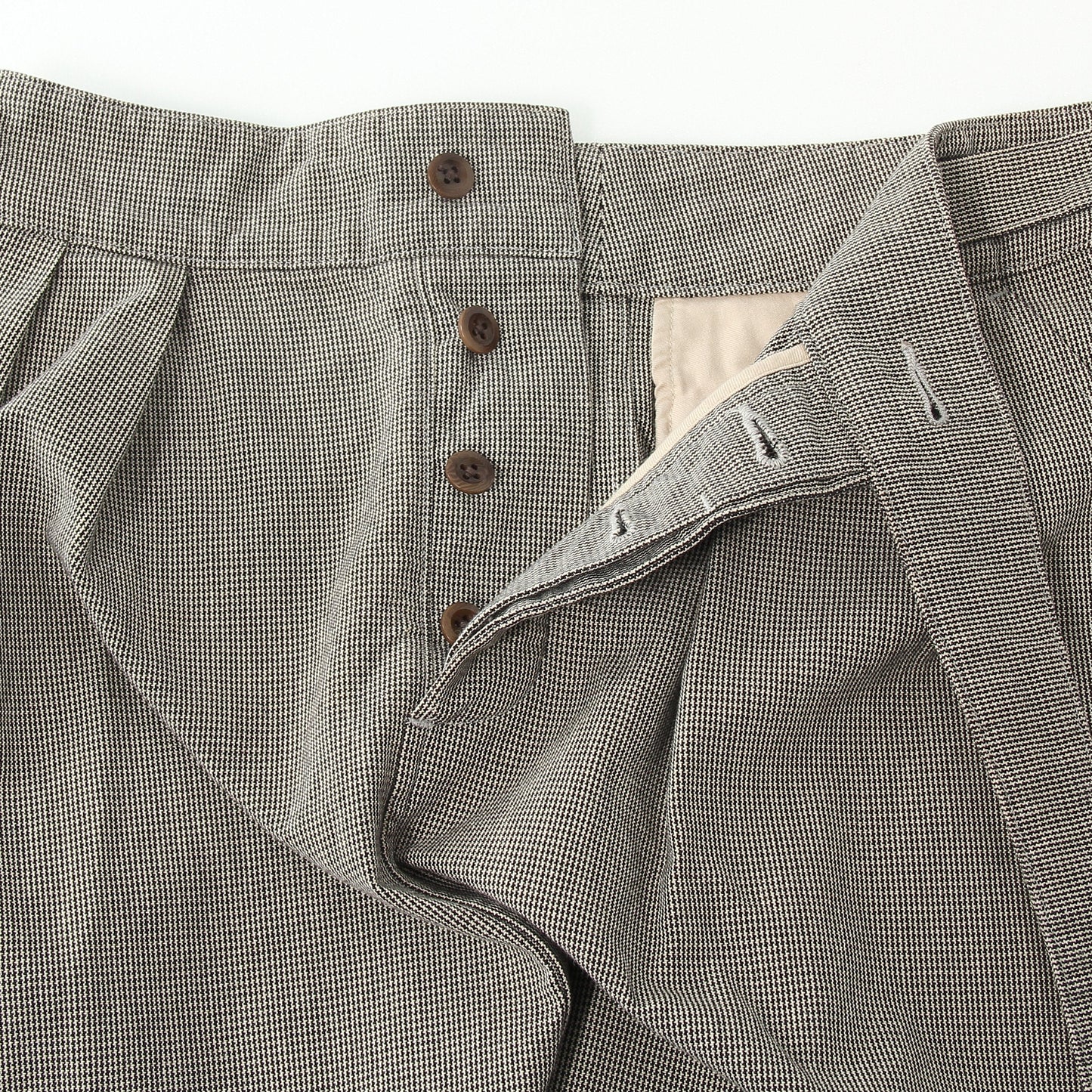 CHEF CHECK COTTON WOOL SKIRT
