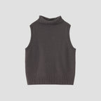 SLEEVELESS TURTLE NECK KNIT