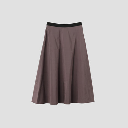 SILK COTTON POPLIN SKIRT
