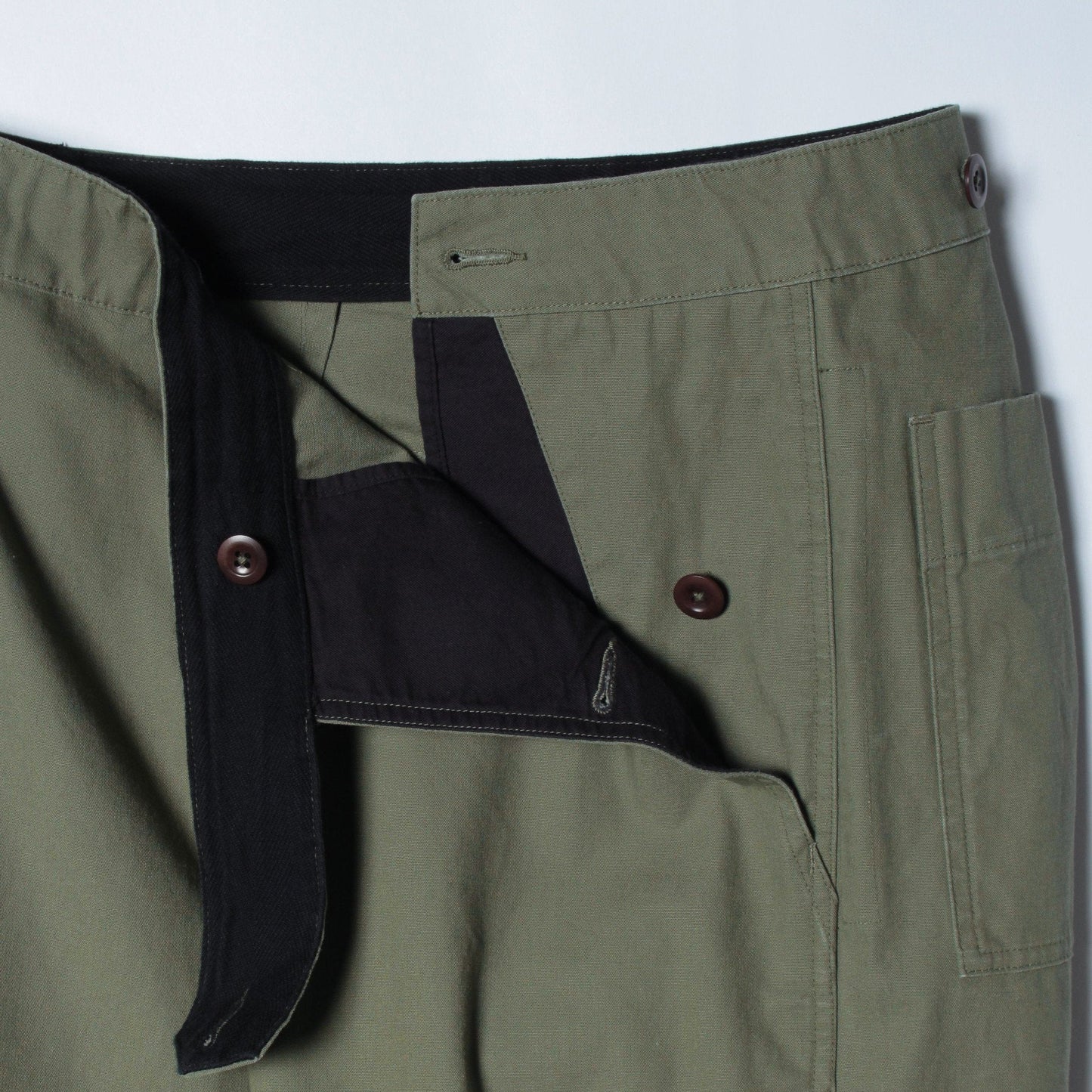 COMPACT BROKEN DRILL TROUSERS