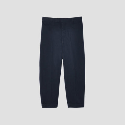 WOOL COTTON TWILL TROUSERS