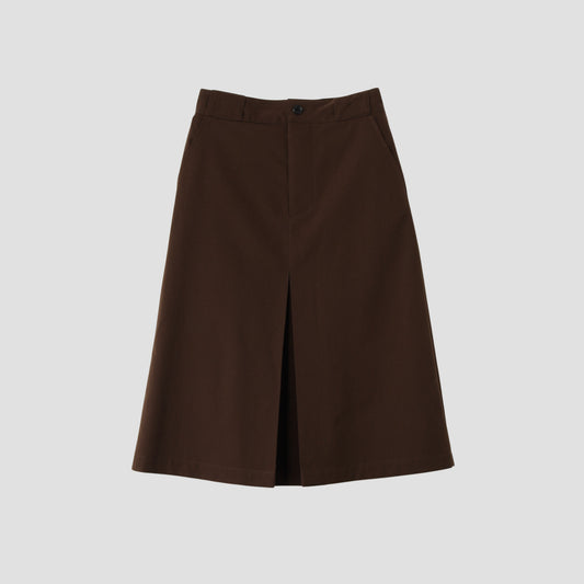 FINE WOOL TWILL SKIRT