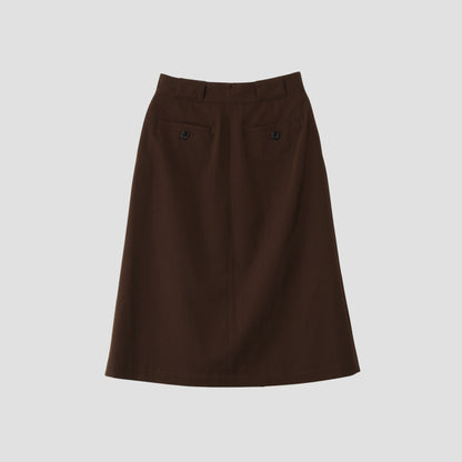 FINE WOOL TWILL SKIRT