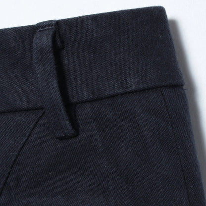 YARN DYE HEAVY COTTON TWILL TROUSERS