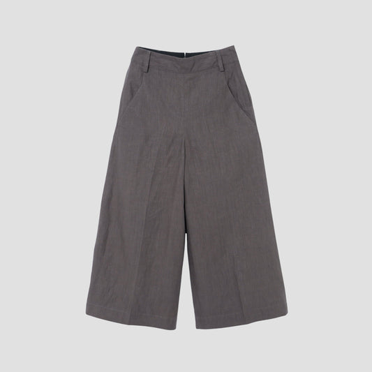 HIGH DENSE LINEN TROUSERS