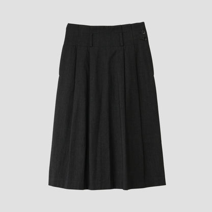 BRUSHED COTTON WOOL SKIRT