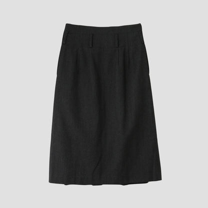 BRUSHED COTTON WOOL SKIRT
