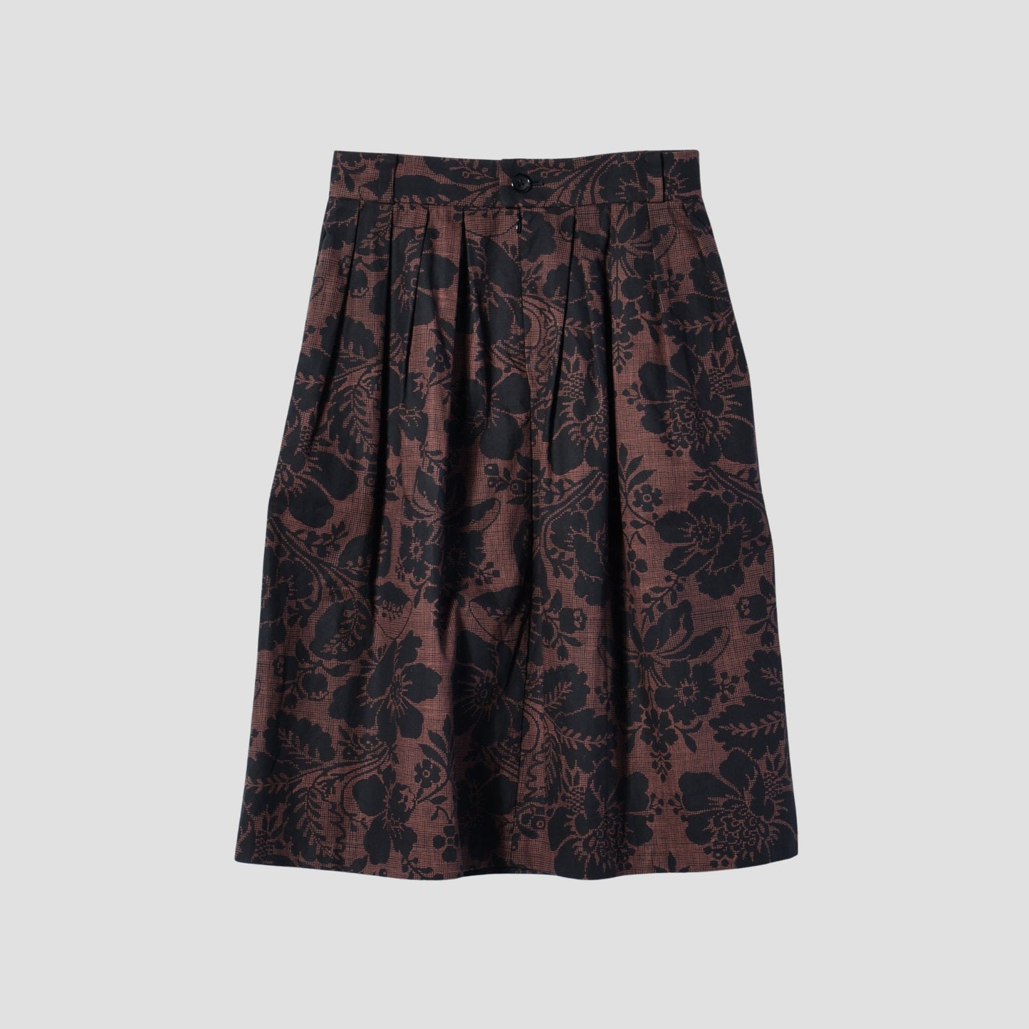 DAMASK COTTON LINEN TWILL SKIRT