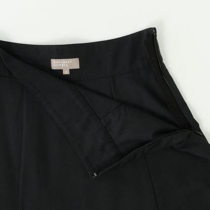 FINE WOOL POPLIN SKIRT