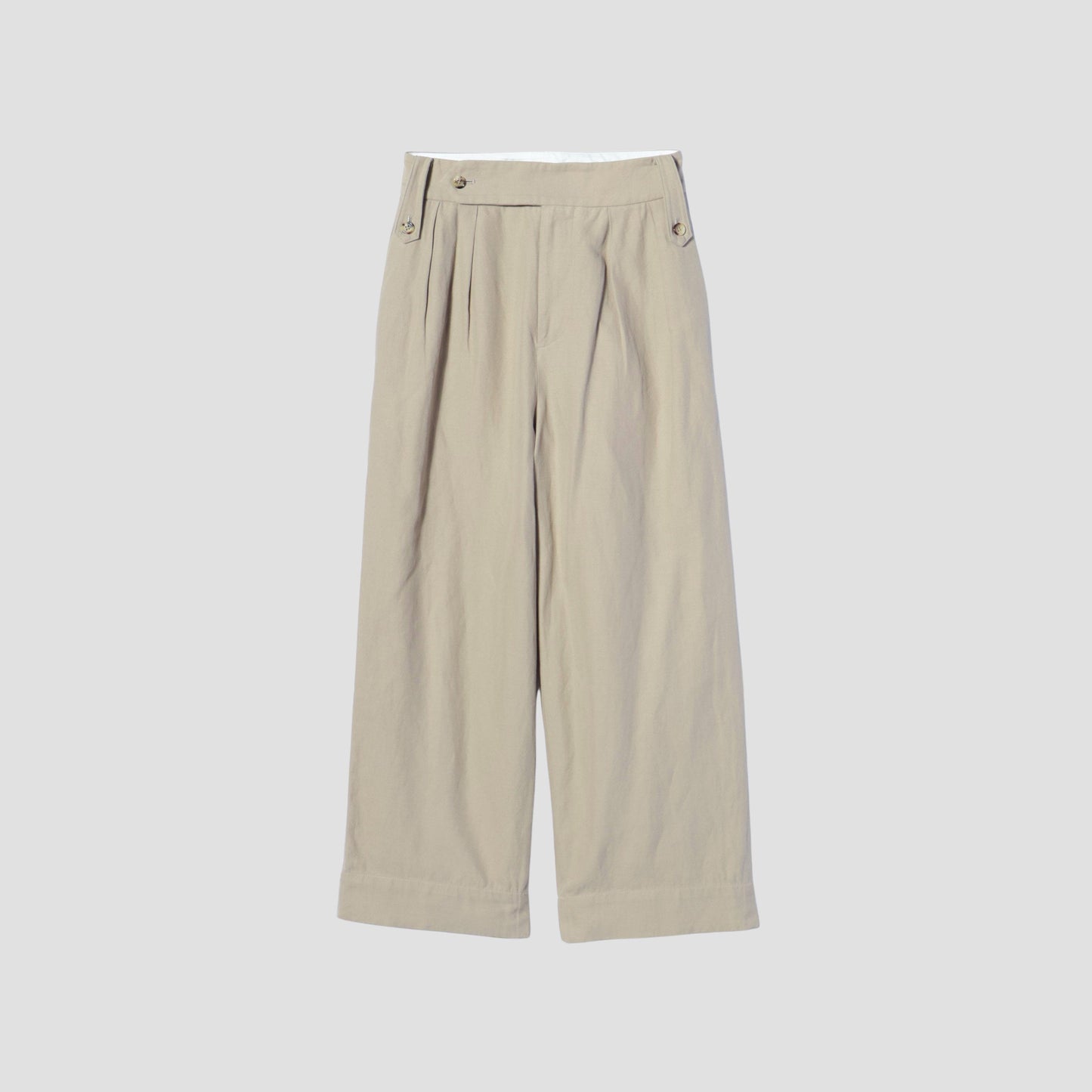 HIGH TWIST COTTON LINEN TROUSERS