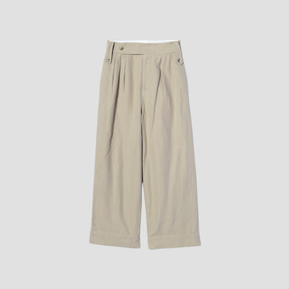HIGH TWIST COTTON LINEN TROUSERS