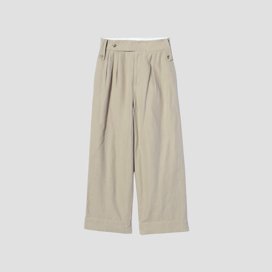 HIGH TWIST COTTON LINEN TROUSERS