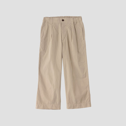 FINE COMPACT COTTON POPLIN TROUSERS