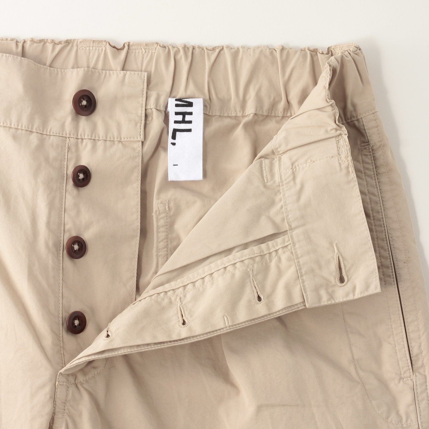 FINE COMPACT COTTON POPLIN TROUSERS