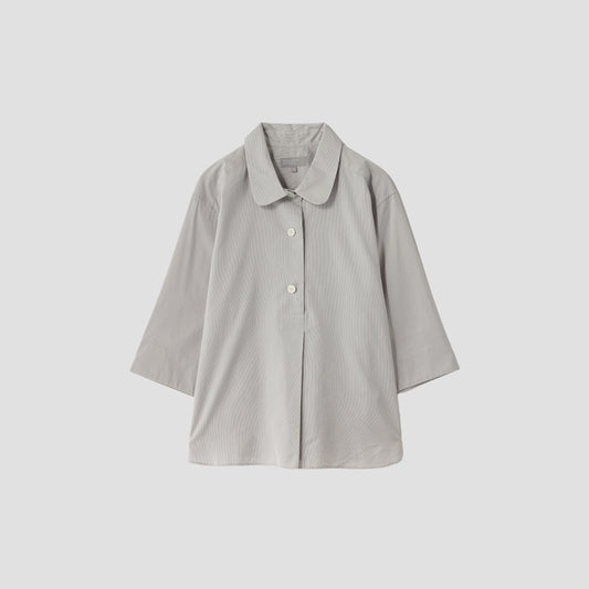 FINE STRIPE COTTON SILK SHIRT