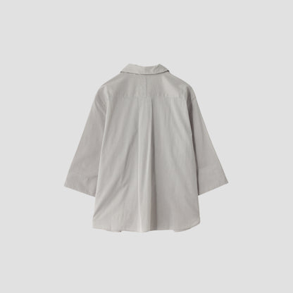 FINE STRIPE COTTON SILK SHIRT