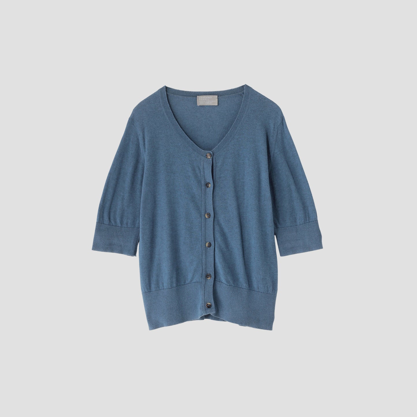 SEA ISLAND COTTON HIGH RIB CARDIGAN KNIT
