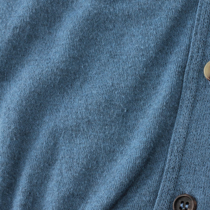 SEA ISLAND COTTON HIGH RIB CARDIGAN KNIT