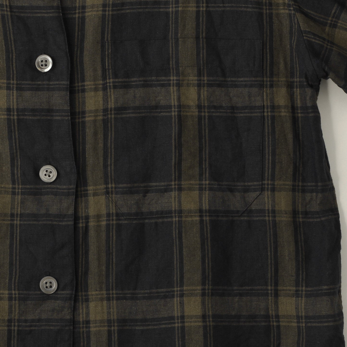 LARGE CHECK LINEN SHIRT