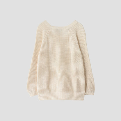LINEN COTTON RIB JUMPER KNIT
