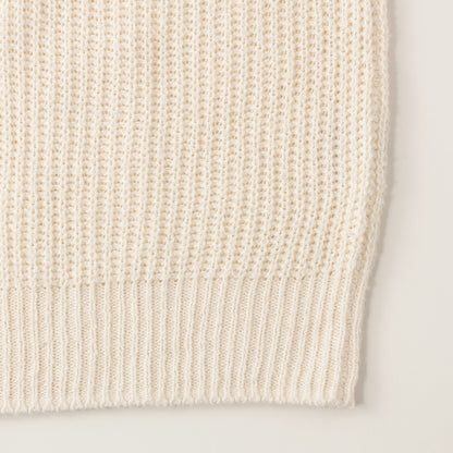 LINEN COTTON RIB JUMPER KNIT
