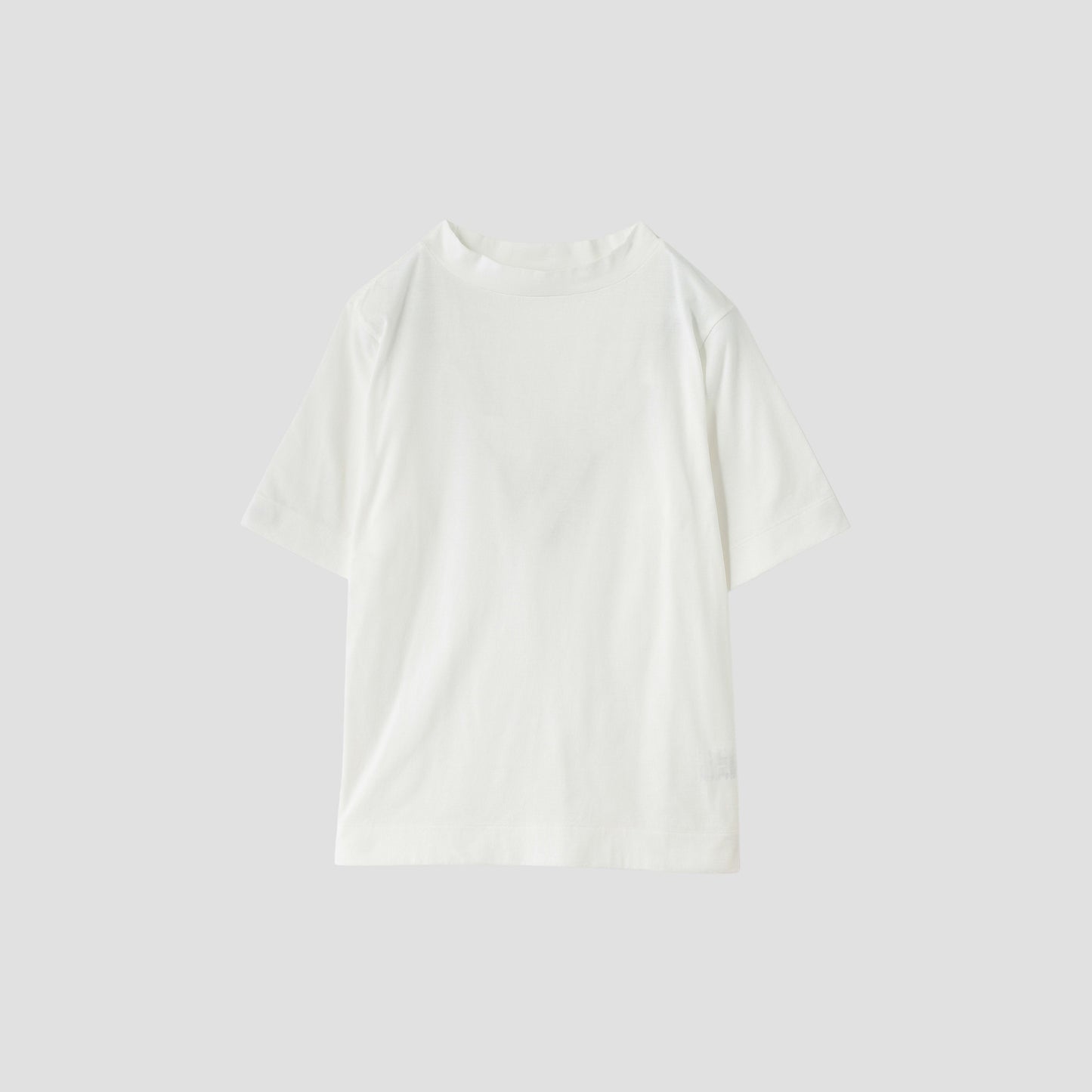 COTTON HIGH NECK T JERSEY