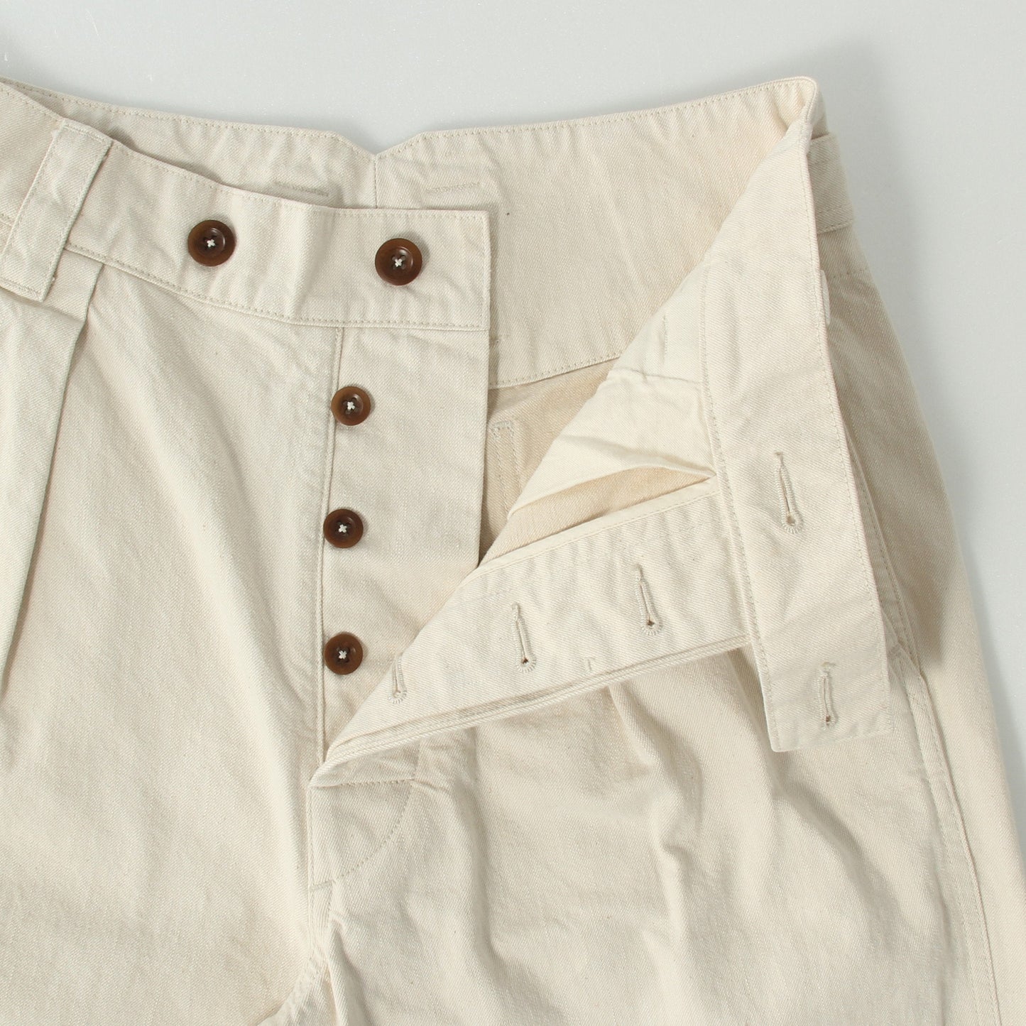 NATURAL DENIM TROUSERS